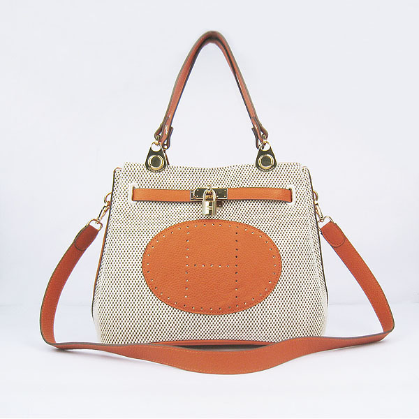 Replica Hermes New Arrival Double-duty handbag Orange 60668 - Click Image to Close